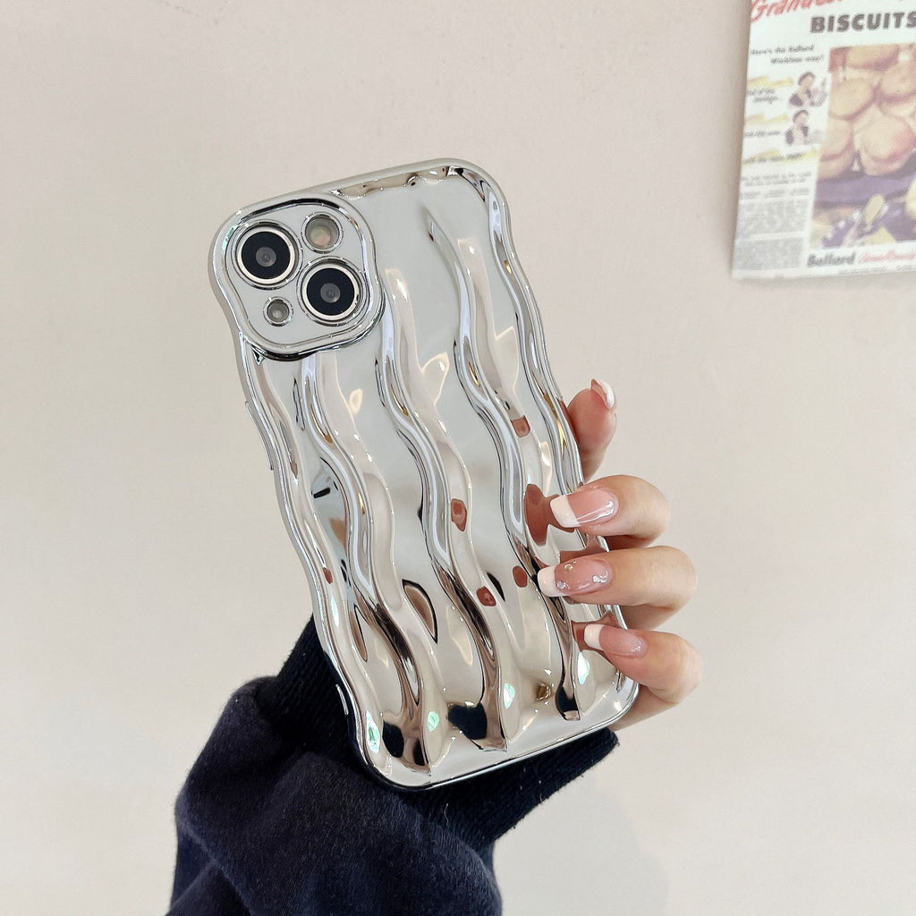 Électroplaquage de l'eau Ripple approprié Case de téléphone couleur solide