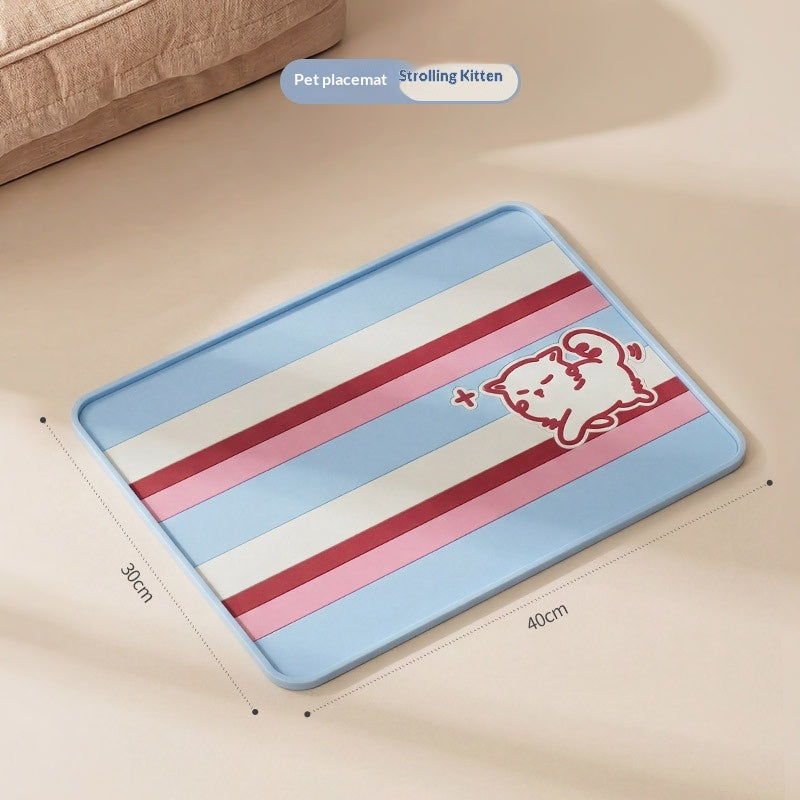 Pet Placemat Silicone Mat Non-dérapant Imperméable résistant aux taches