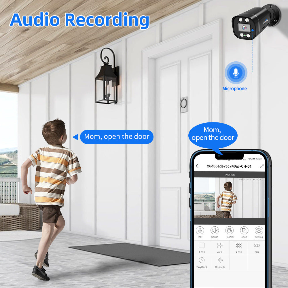 Outdoor Waterproof Commercial HD 5 Million AHD Wired Network Monitoring Suite Caméra