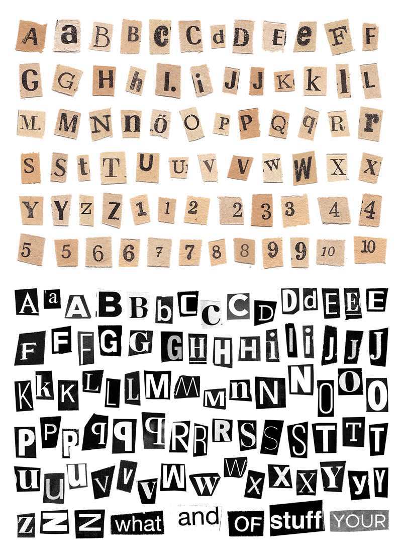 Stickers Anglais Lettres Et Nombres Symbole Etiquette Sticker Matière Décoration
