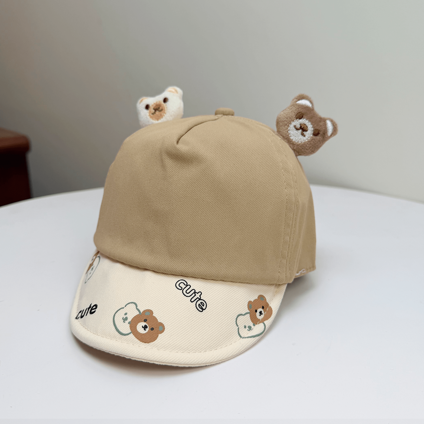 Patchwork style coréen Imprimé Lettering Soft Brimmed Baseball Cap avec Trois dimensions