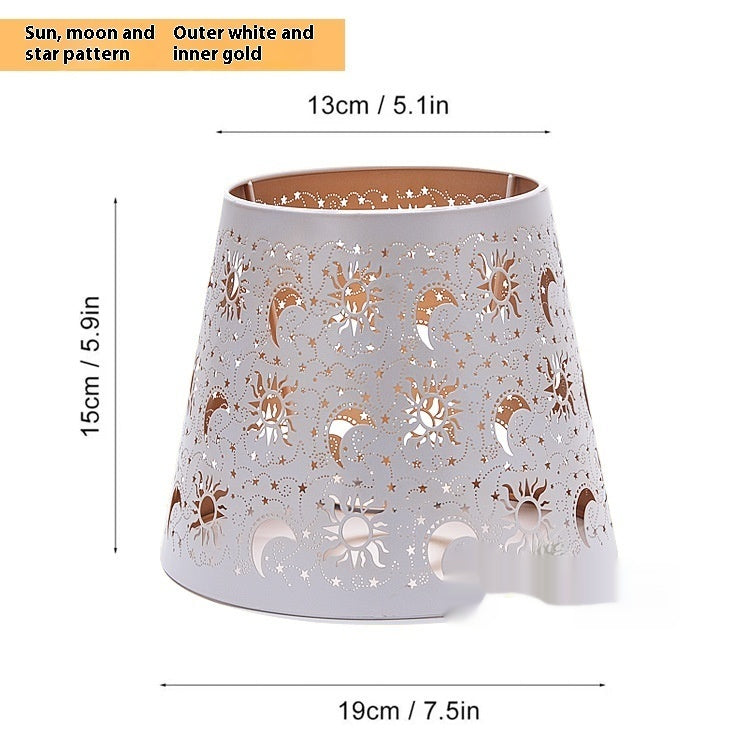 Métal Iron Art Laser Lampshade Accessoires de lampe