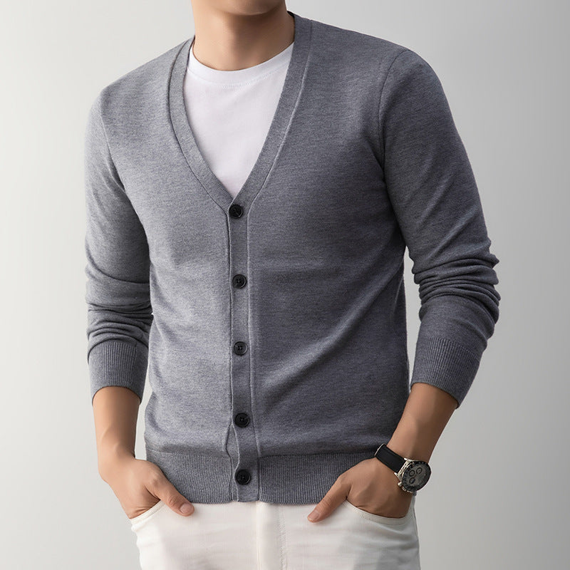 Classic V-col Cardigan Hommes Pull en maille