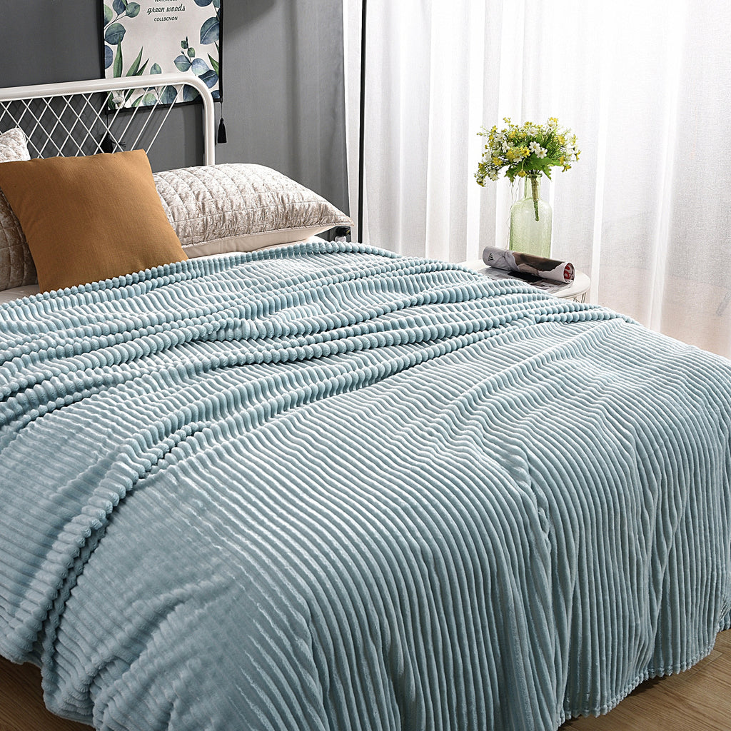Solid Color Wide Vertical Stripe Cover
