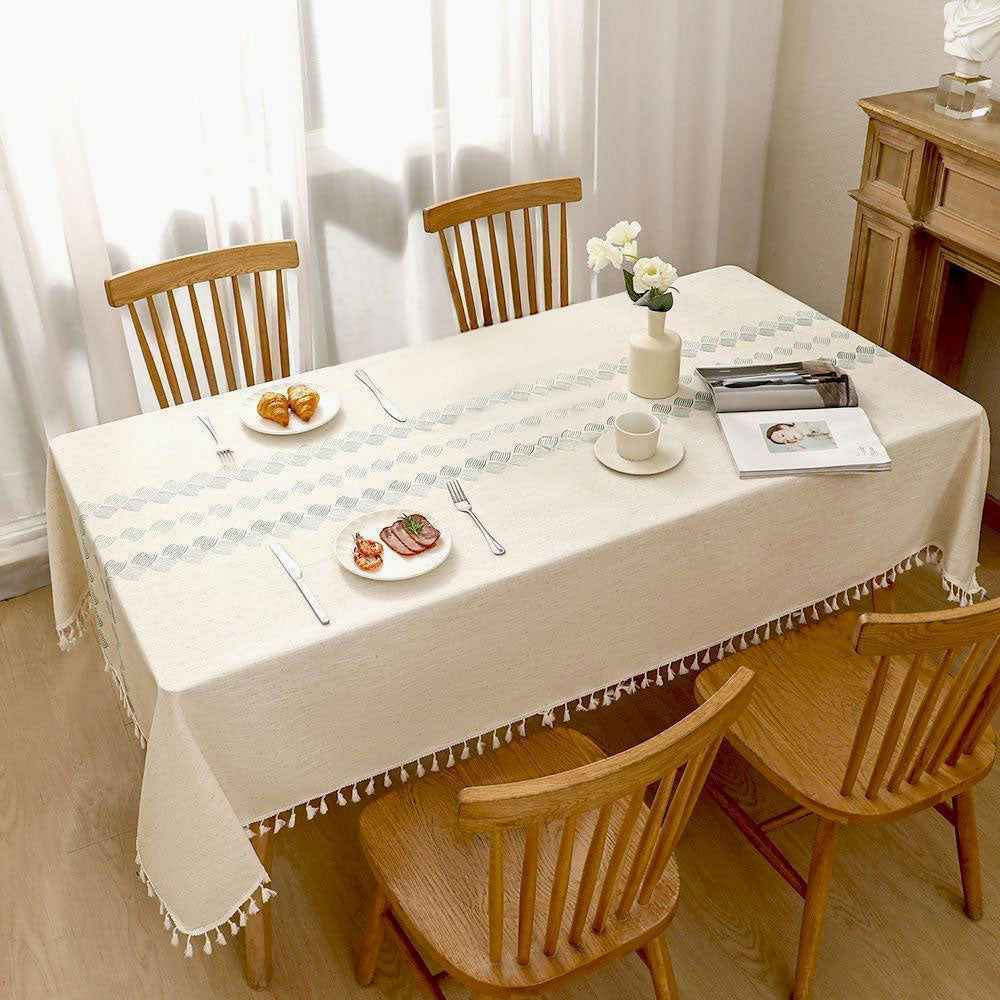 Coton Linge de maison nappe Decor imperméable Couverture de table pour la salle à manger Table quotidienne