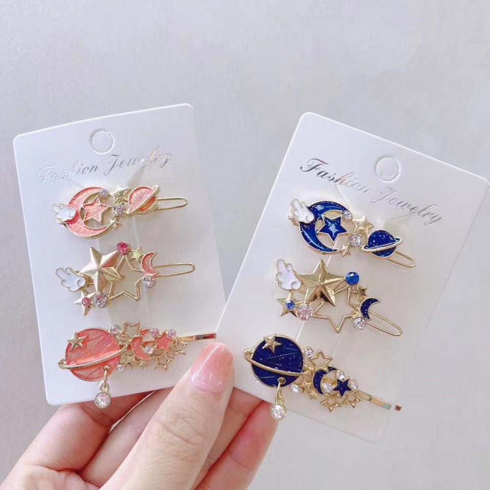 L'épingle à cheveux japonais de rêve esthétique Starry Sky mignon