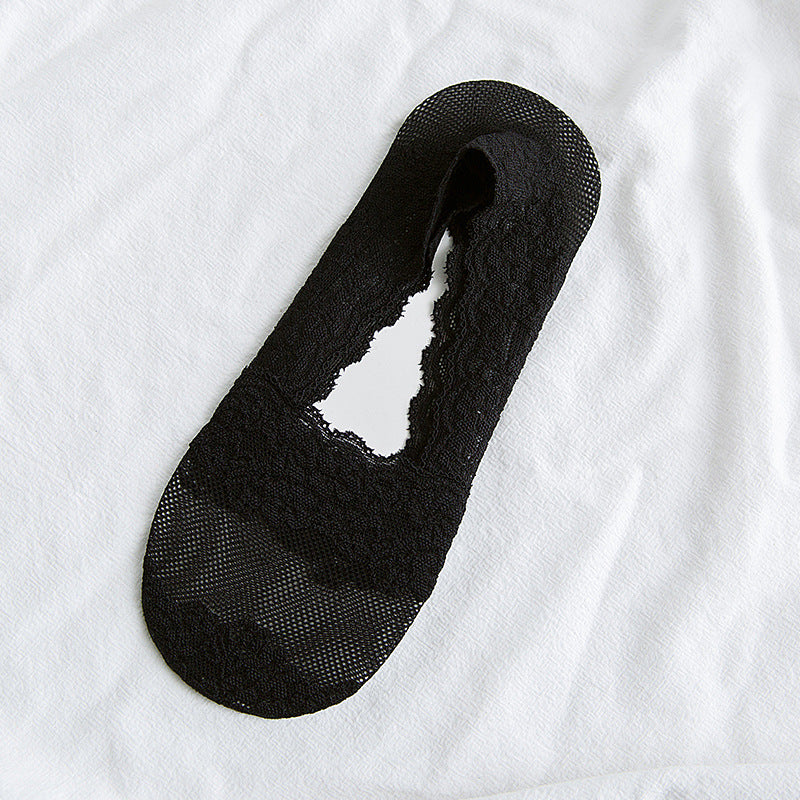 Femmes Dentelle mince Chaussettes absorbant la sueur invisible