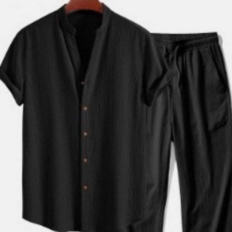 Ensemble de chemises à manches courtes imprimées en 3D pour hommes