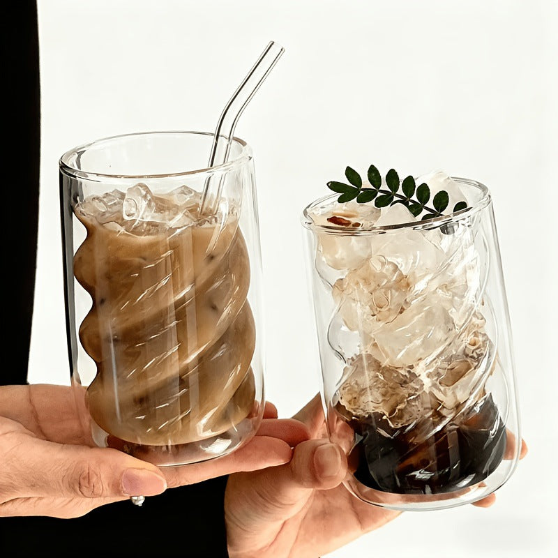 Coupe en verre à double paroi à haute résistance aux températures