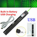 USB Rechargeable Green Laser Pointer Light 990Miles 532NM Visible Beam Astronomy Light