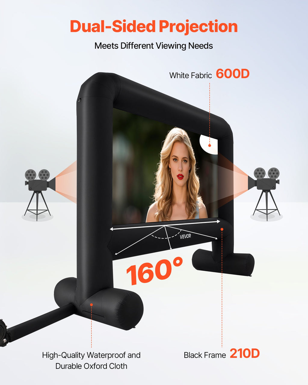 Écran de film gonflable 16FT
