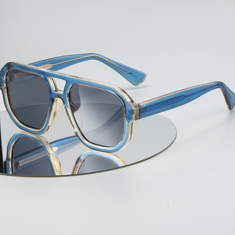 Lunettes de soleil polarisées pour pilotes avec un design double faisceau