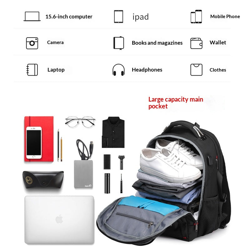 Sac d'ordinateur portable d'affaires de grande capacité avec réduction de charge Straps à coussin d'air