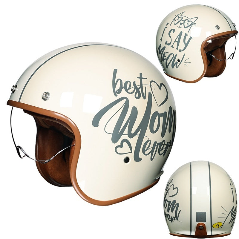 Retro demi-casque 34 Casque moto