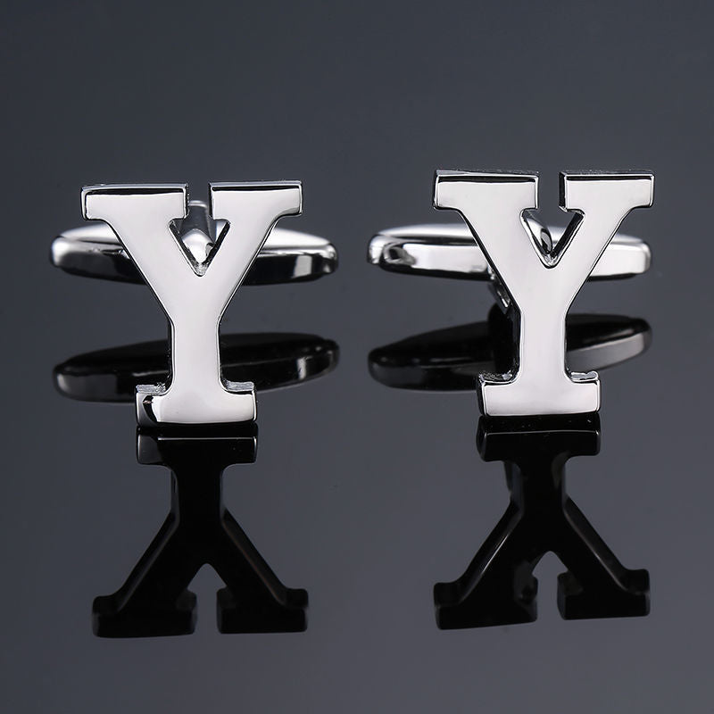 Men's French Anglais Letter Cufflinks