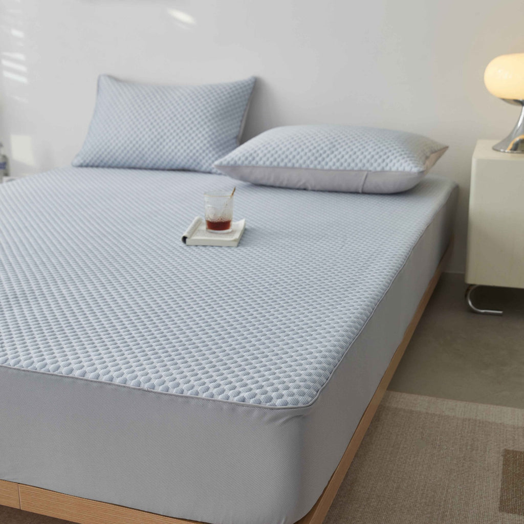 Kit d'oreillers matelas de refroidissement de soie de glace d'été