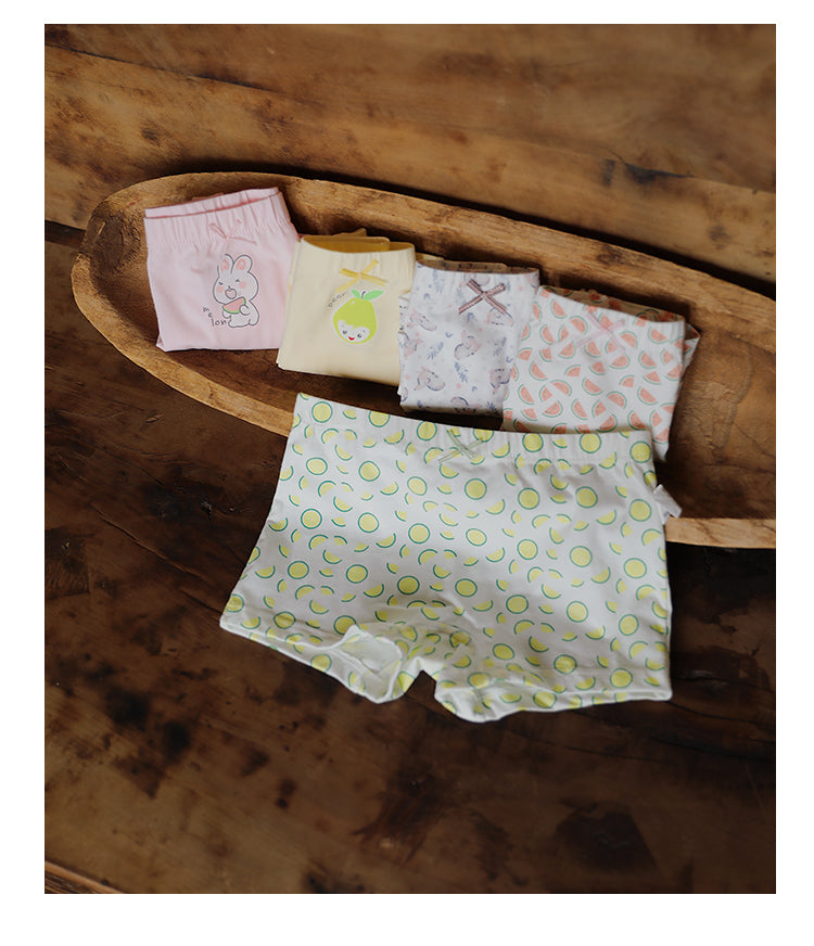 Slips de boxer en coton cartoon pour filles