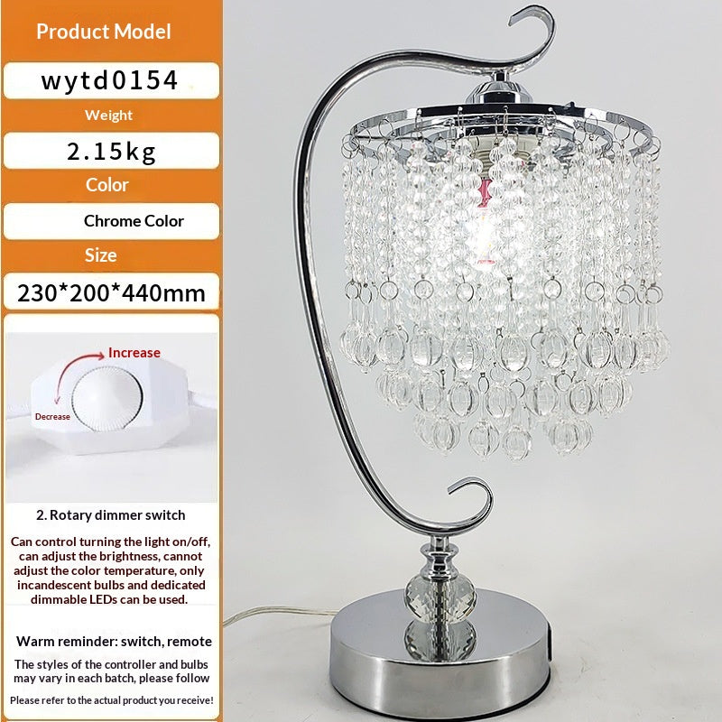 Chambre à coucher Creative Crystal Bedside de luxe de haute qualité lampe de table de luxe