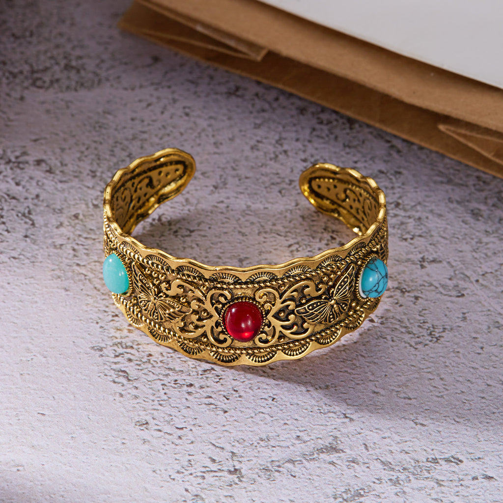 Article de l'Europe et de l'Amérique Navajo-Style Ovale Turquoise Bracelet