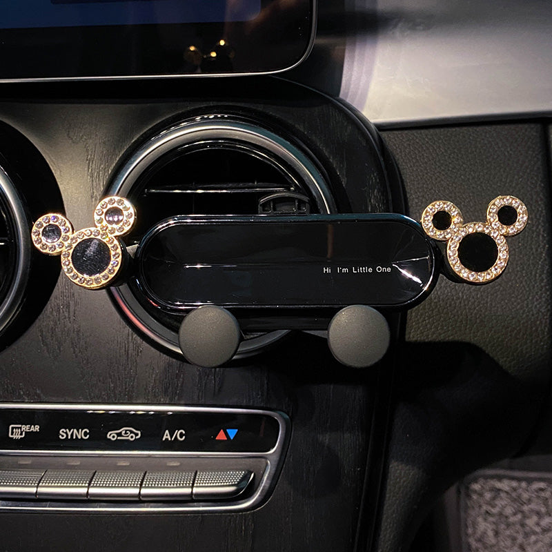 Voiture Mobile Téléphone Femme Bracket Navigation Air Outlet Cute Forage fixe