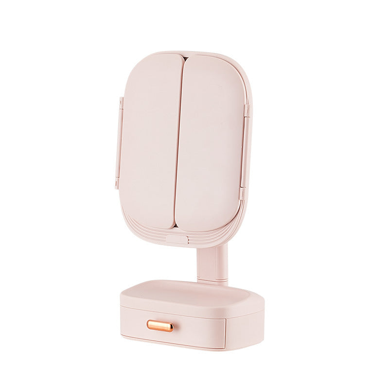 Led bureau cosmétique miroir ménage pliable avec la lumière