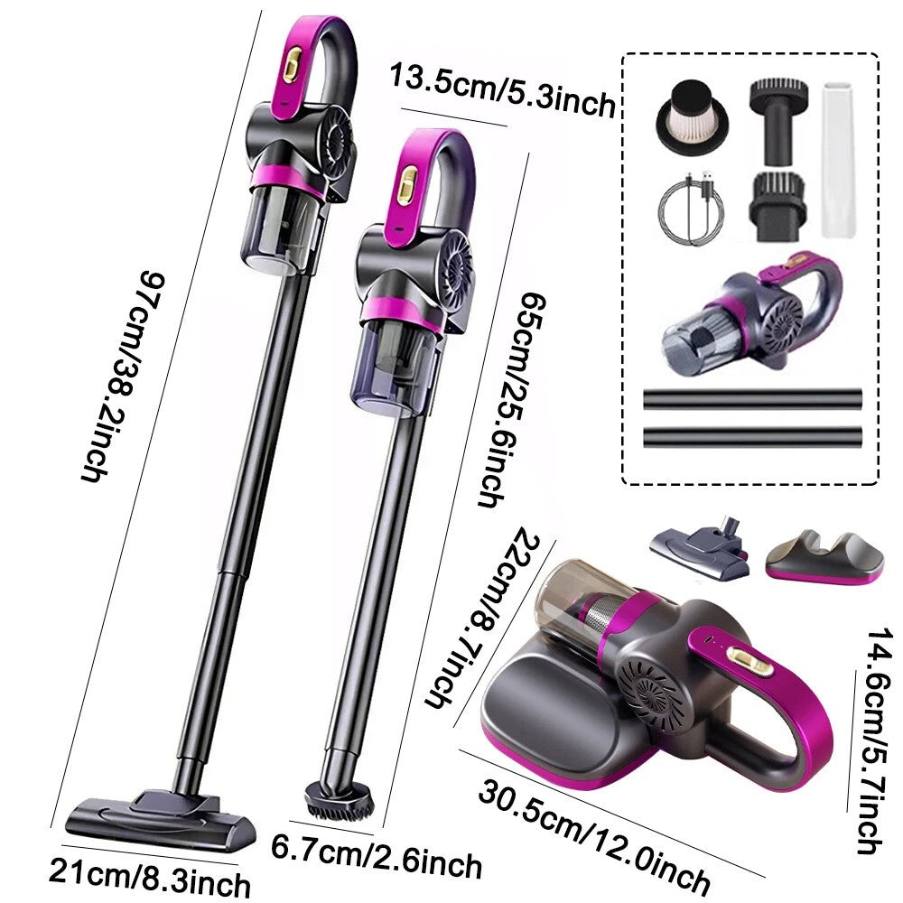 4 en 1 bâton Aspirateur portatif sans fil Aspirateur pour plancher de tapis