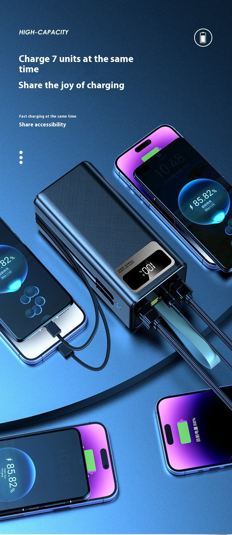 Charge super rapide Grande capacité Portable Power