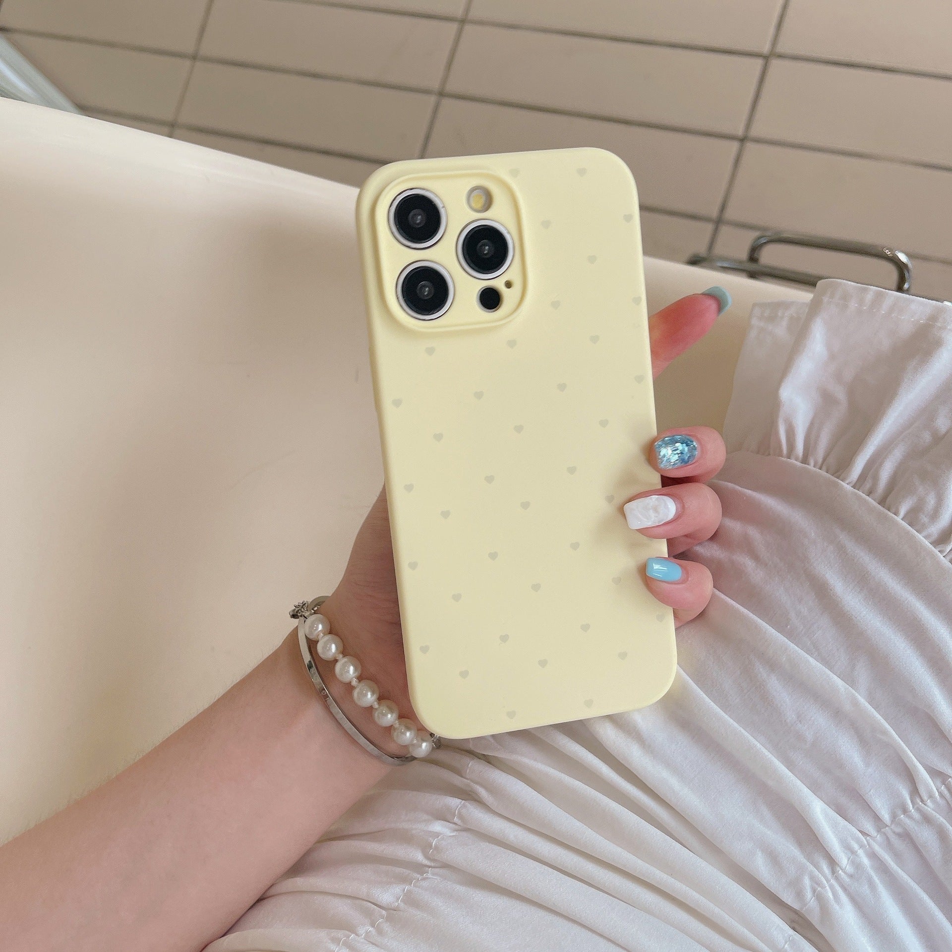 Phone Case Love Coeur Silicone liquide Buck Résistance