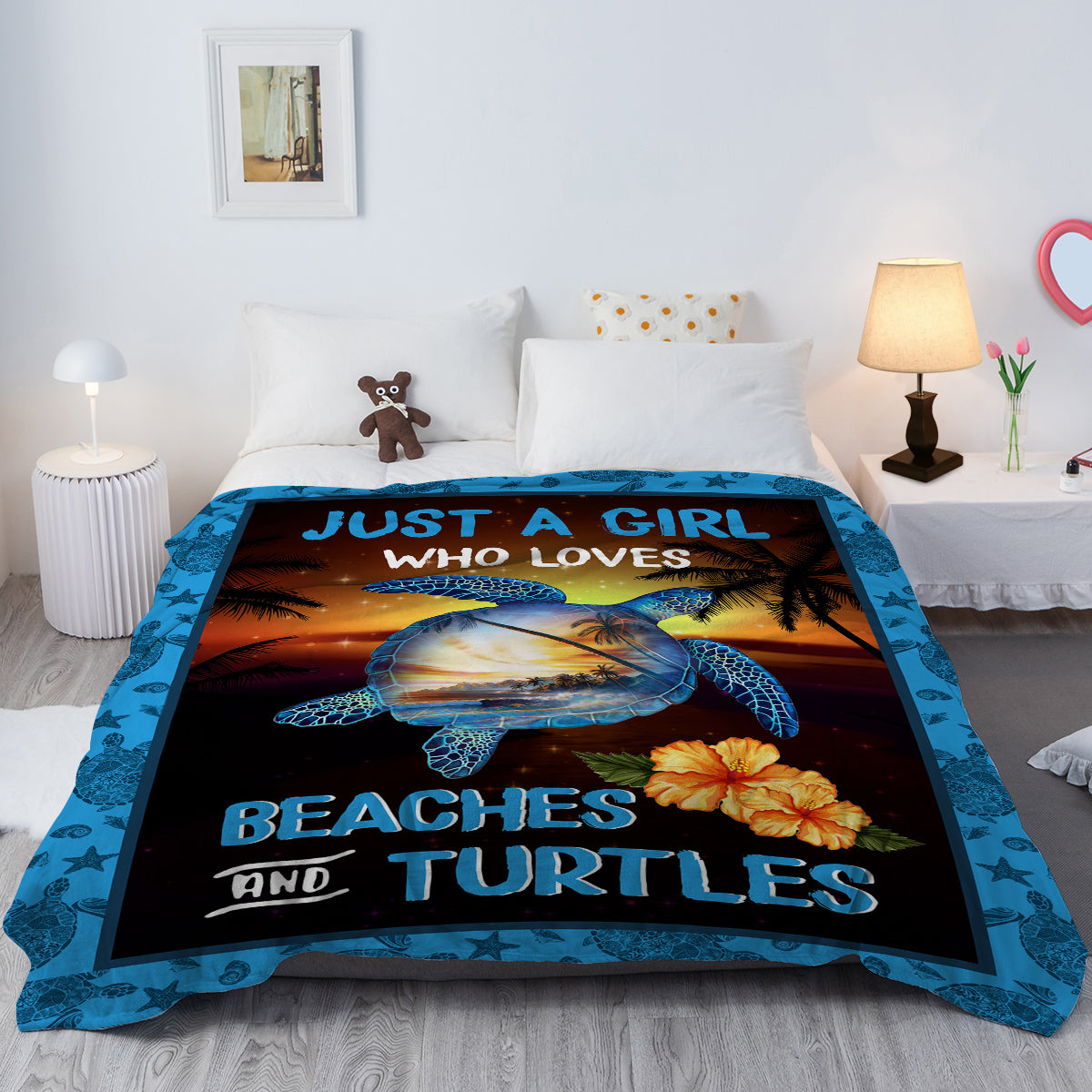 Plages Tortues Lancer Blanket Ocean Thème Blankets Soft Flannel Lancer Sea Turtle Blanket G