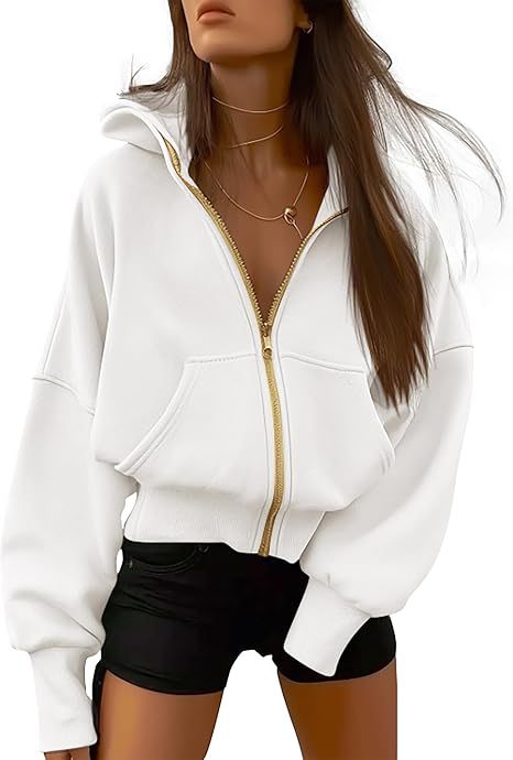 Automne Hiver Femme Mode Zipper à capuche manches longues Short Sportswear Casual Hood