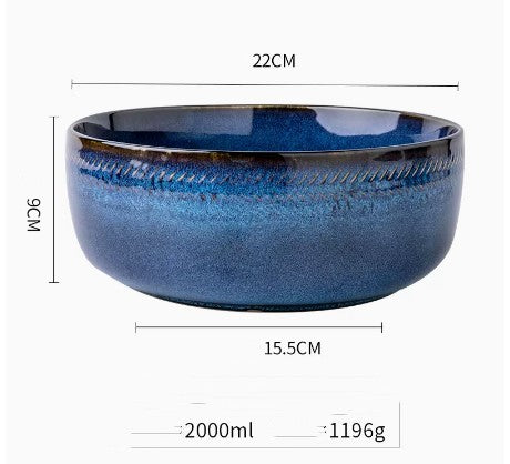 Retro Kiln Change Glaze Céramique Soupe Bowl