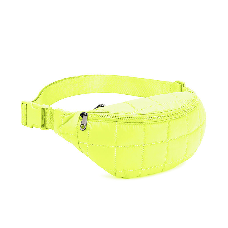 Sac de taille casual de couleur solide avec un motif diamanté