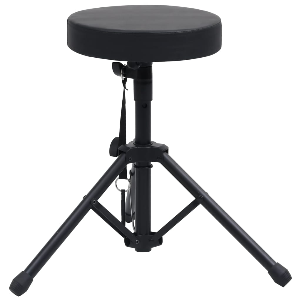 Tabouret de tambour réglable Black Round
