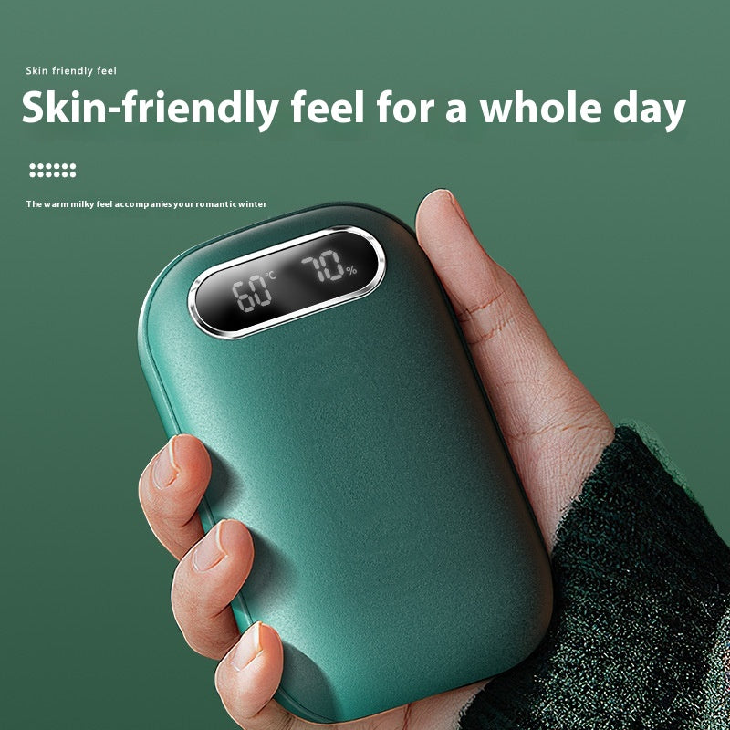 Grande capacité de chauffage double face affichage numérique USB charge Portable Warmer main