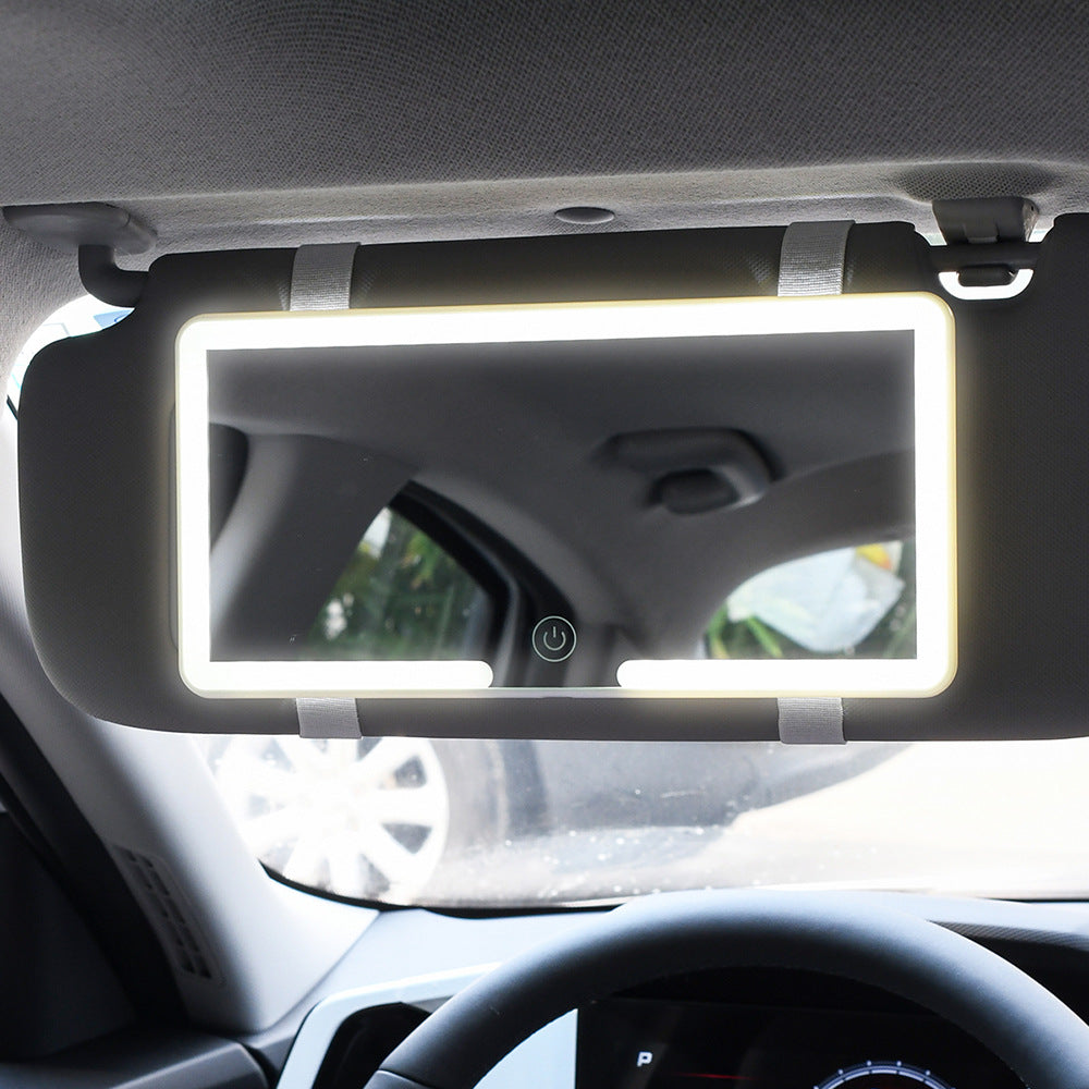 Rétroviseur de maquillage de loup de soleil automobile avec lumière