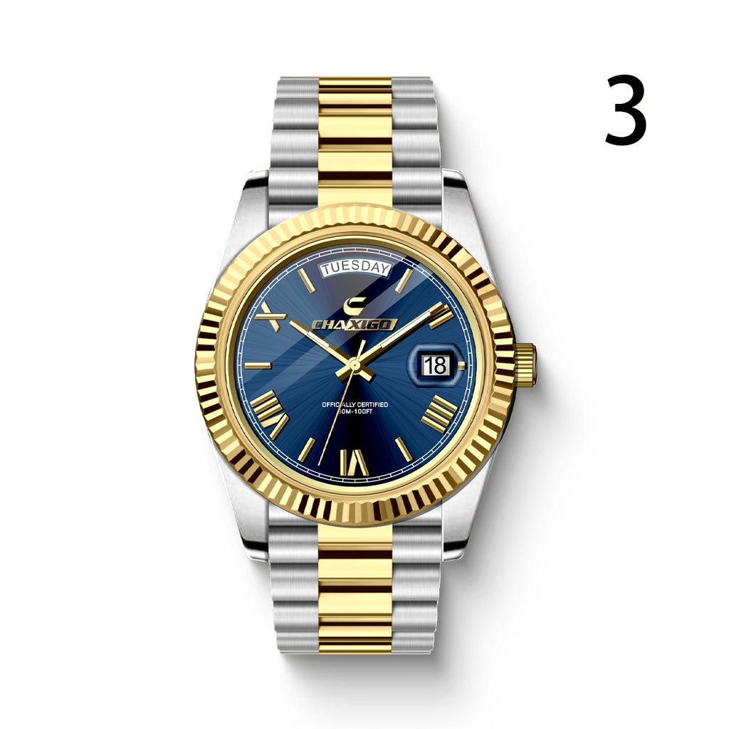 Montres de mode hommes bracelet en acier Grand cadran Quartz Wrist Watch