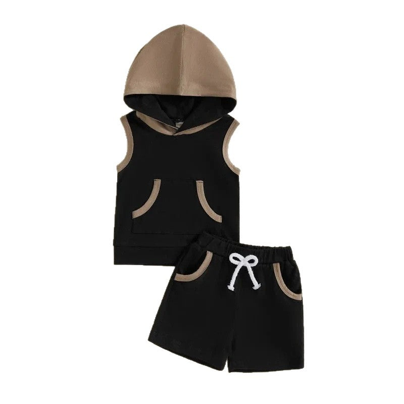 Filles Coupe ronde et ensemble de shorts