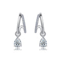 S925 Boucles d'oreilles à double boucle en argent sterling