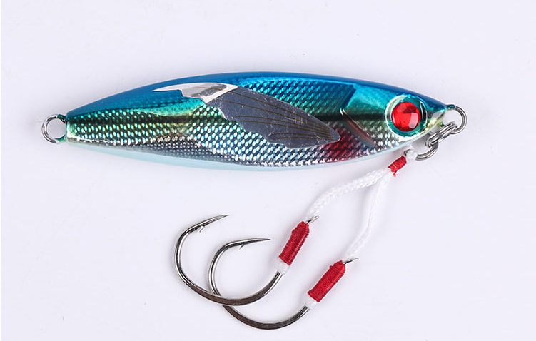 Laser Lumineux Double Crochet Slow Shake plaque de fer Bait Lead Fish