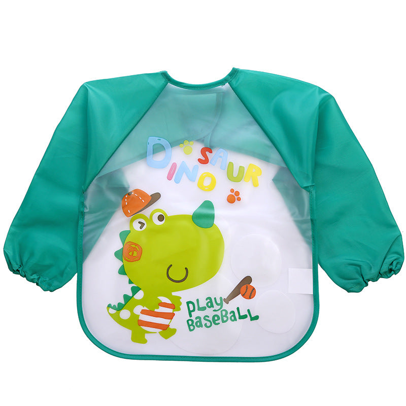 Gown enfant manches longues enfants imperméable repas Baby Tablier Peinture Vêtements Bib Protectiv
