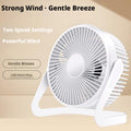 Mini ventilateur blanc-6 pouces réglable en deuxième vitesse- 1