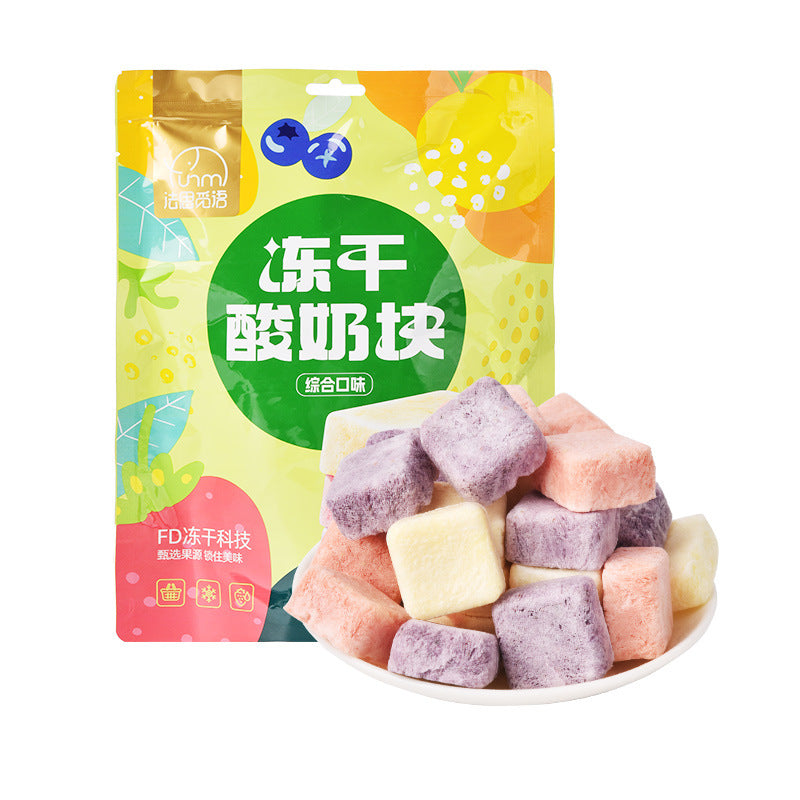 Granules de fruits séchés au gel de lait cru fermenté