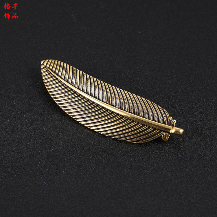 Feuilles Élégantes Barrettes latérales françaises