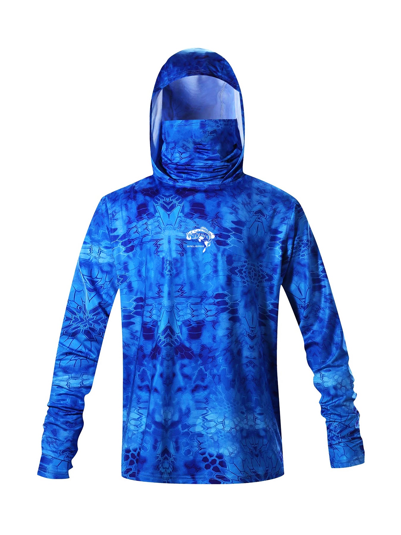 Pêche Hoodie UPF 50 anti UV voile chemise Surf couverture visage cou été hommes manches longues