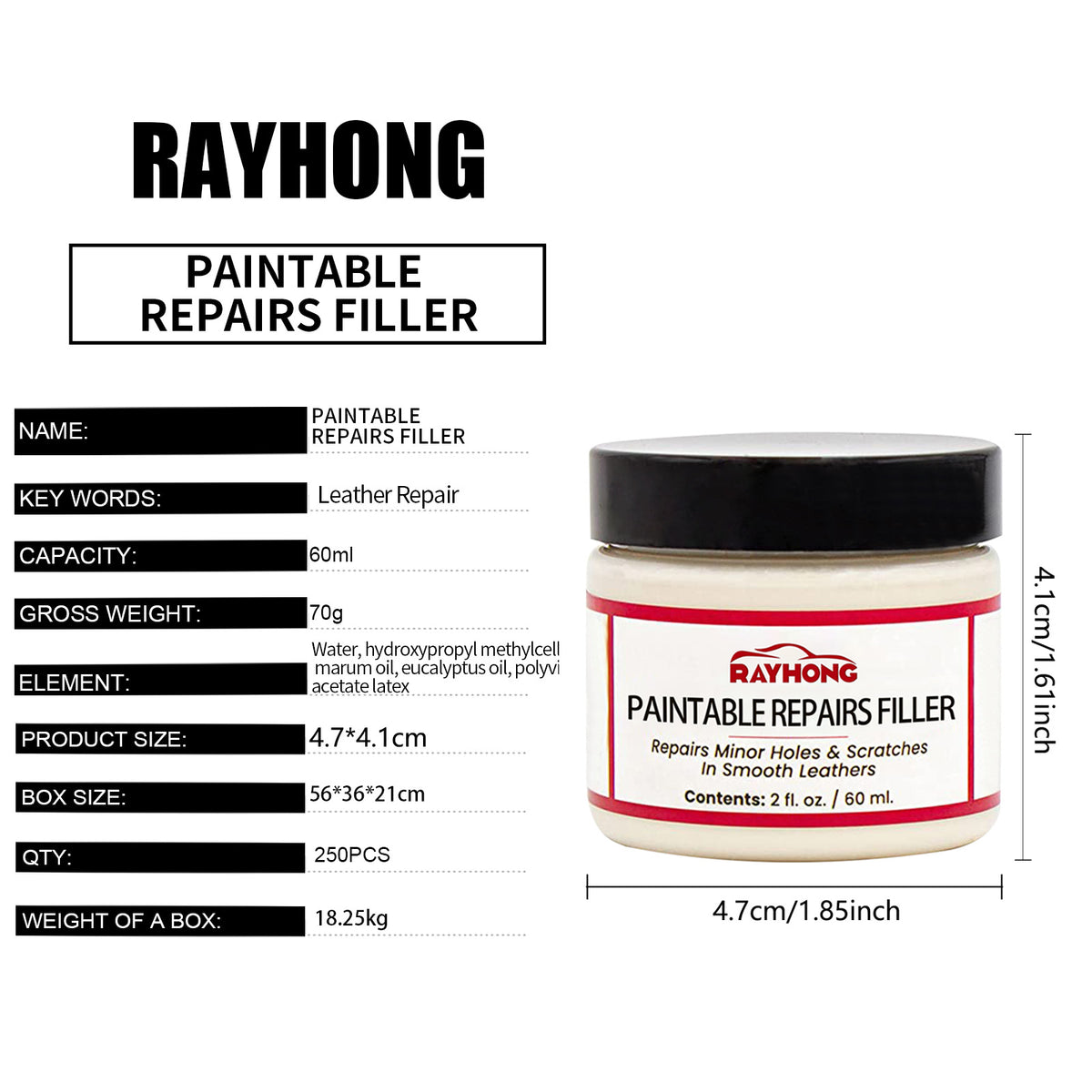 Pâte de remplissage en cuir La bouteille unique dans l'entrepôt a été complètement vendue. Bas