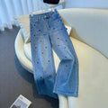 Jeans brodés et en Strass brodés de style américain