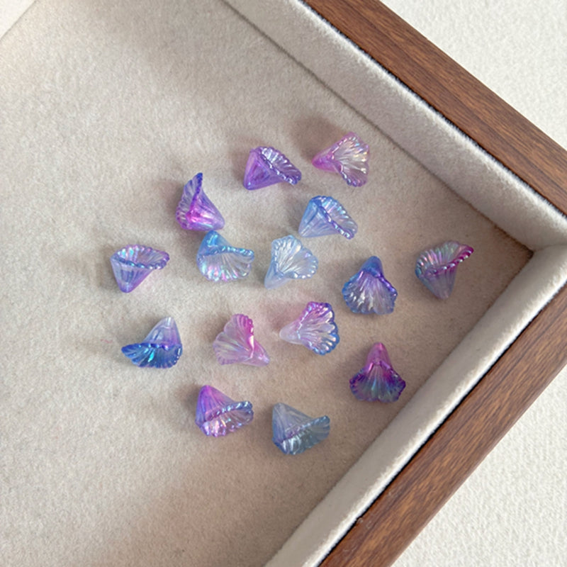 Graduent Iridescent Trumpet Fleurs perles acryliques