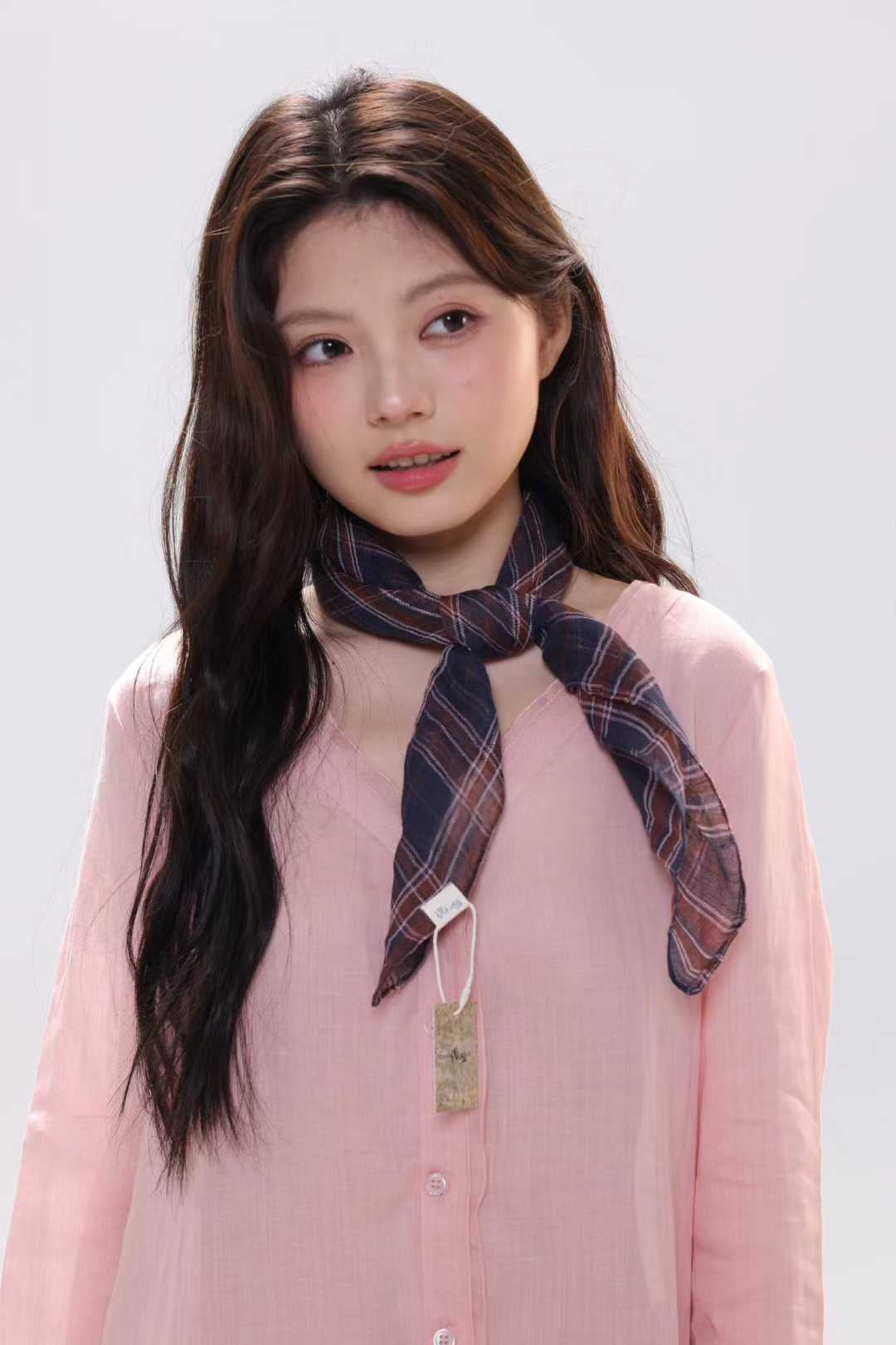 Femmes Retro Plaid Sun-Protective ScarfWaist Scarf