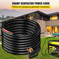 Rallonge de générateur VEVOR 15Ft 50 Amp Cord 4 fil 6 Gauge STW Cord 125V 250V Gen