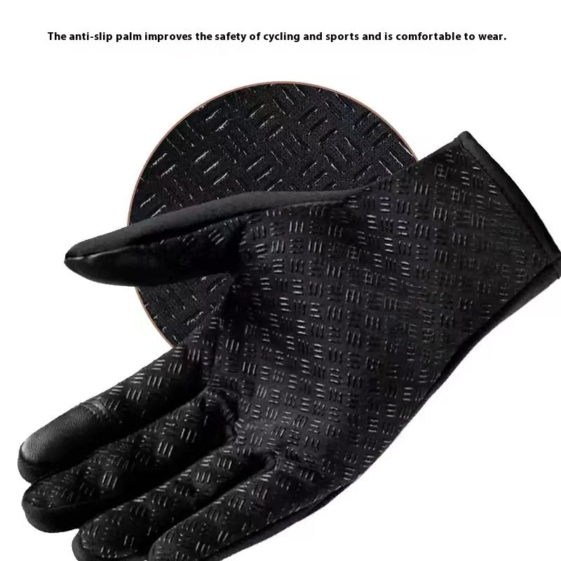 Gants de sport d'hiver Homme antidérapant épais coupe vent